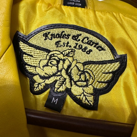 Yellow bright genuine Leather Jacket - Picture 2 of 10